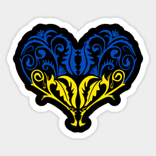 Ukrainian Heart Sticker